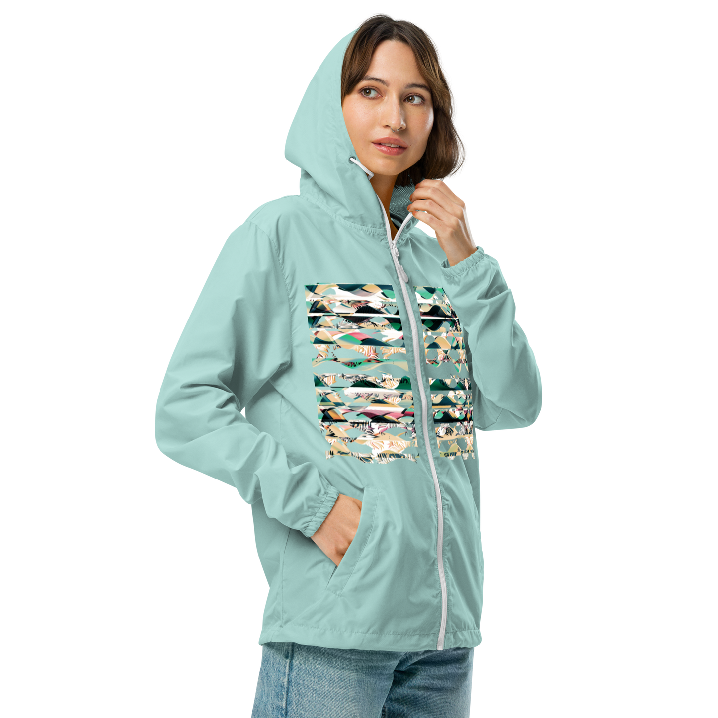 Unisex lightweight zip up windbreaker