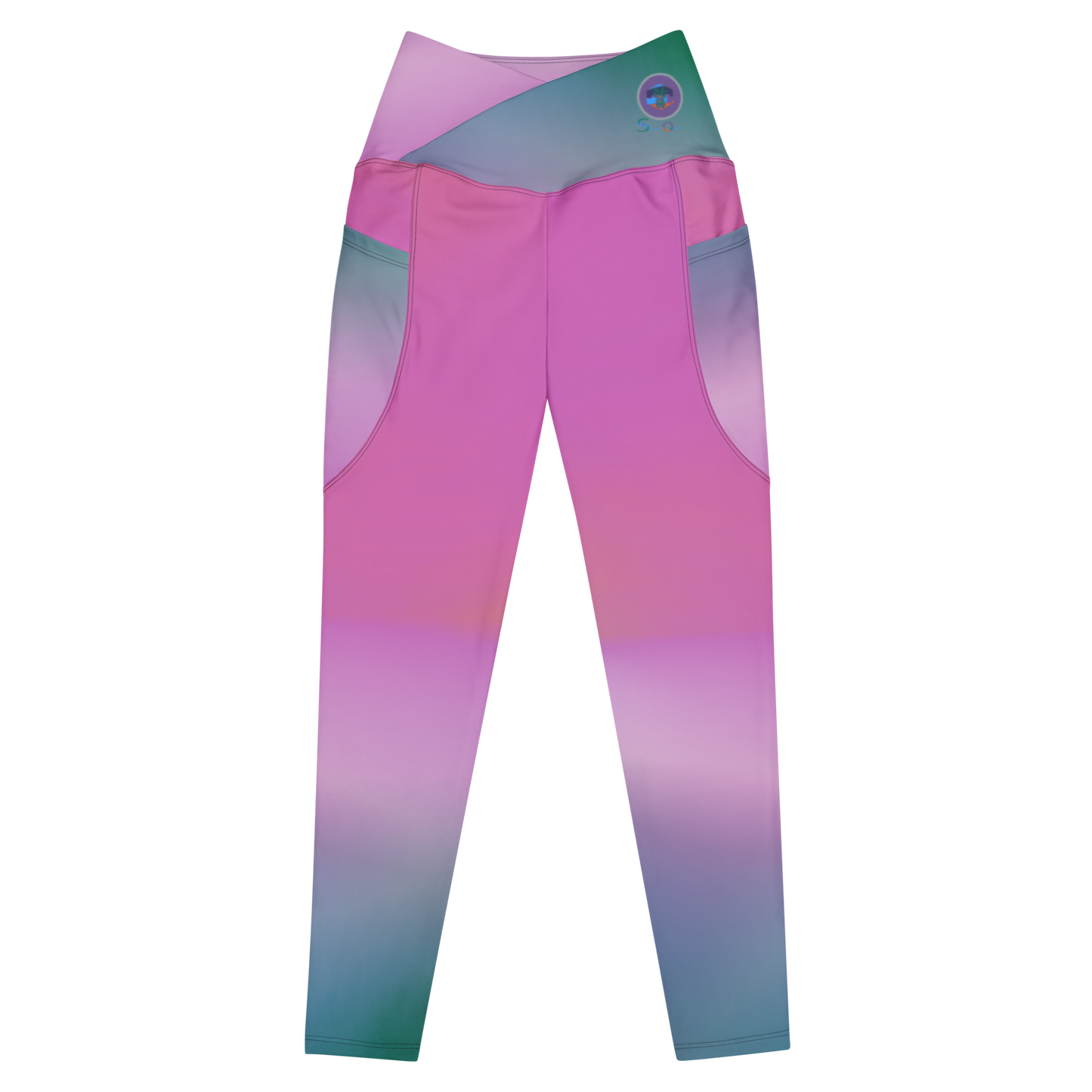 Crossover leggings with pockets