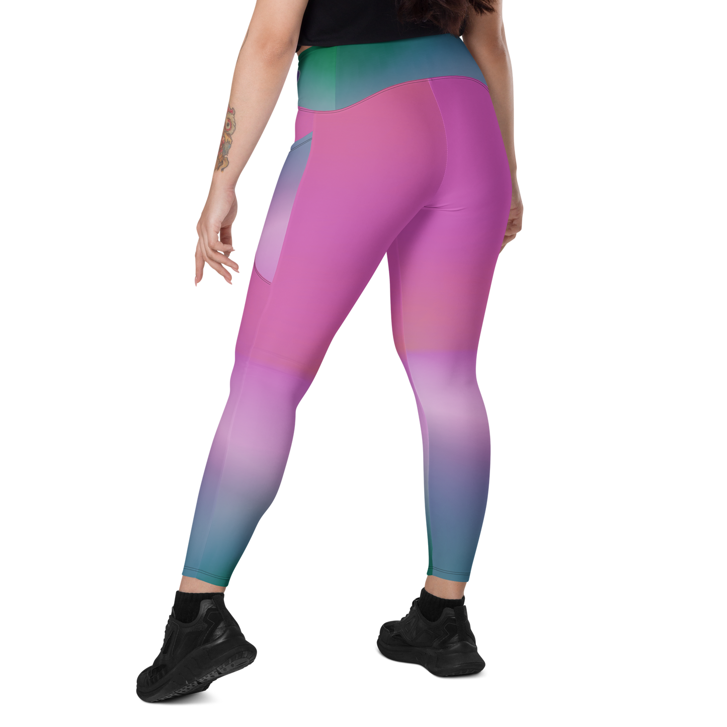 Crossover leggings with pockets