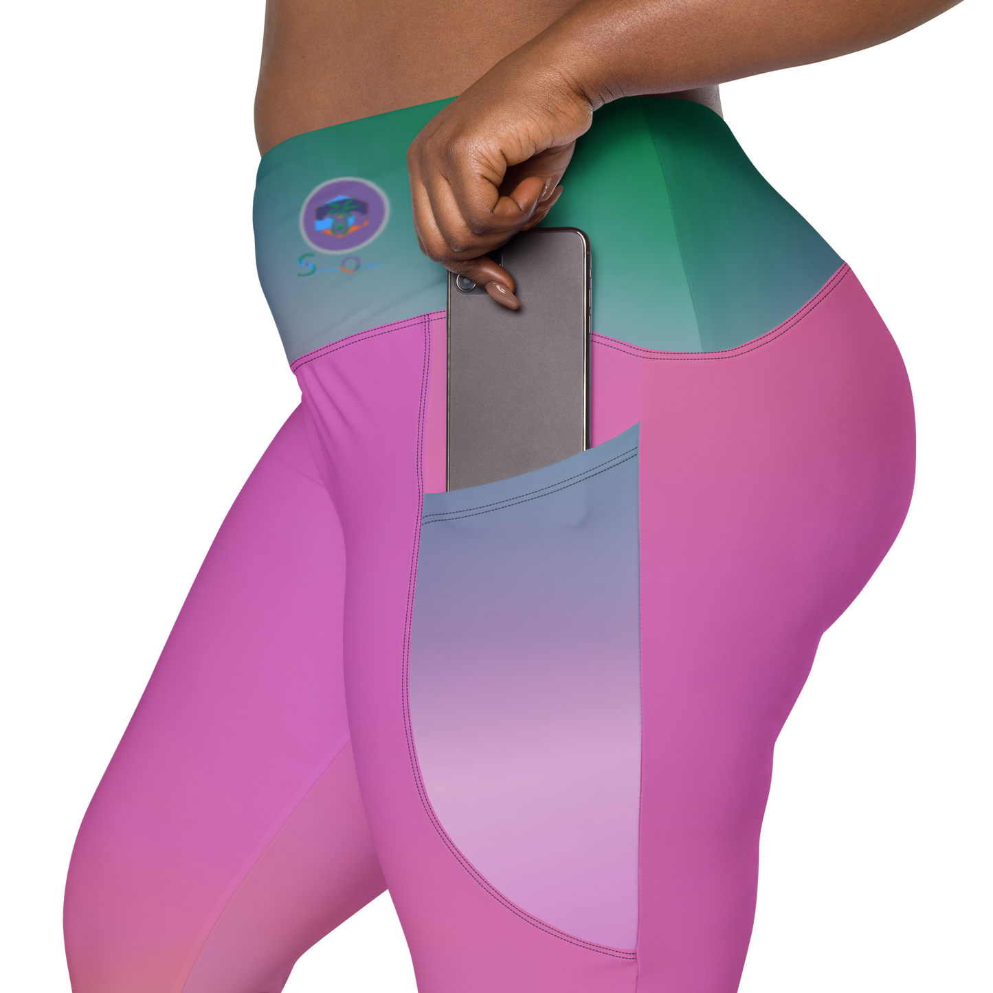 Crossover leggings with pockets