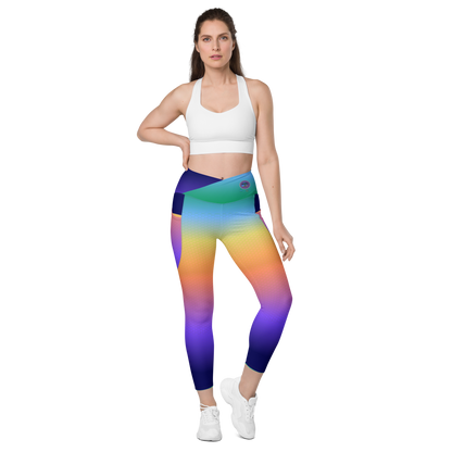 Crossover leggings with pockets