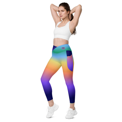 Crossover leggings with pockets