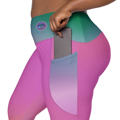 Crossover leggings with pockets