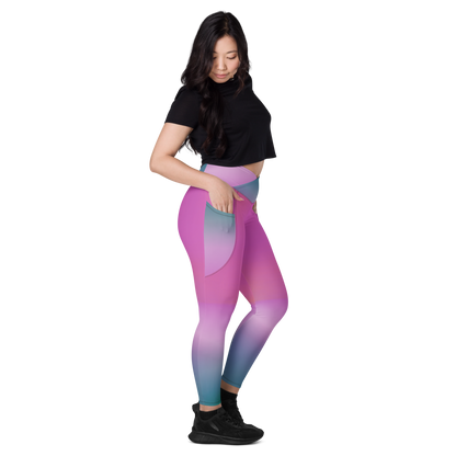 Crossover leggings with pockets
